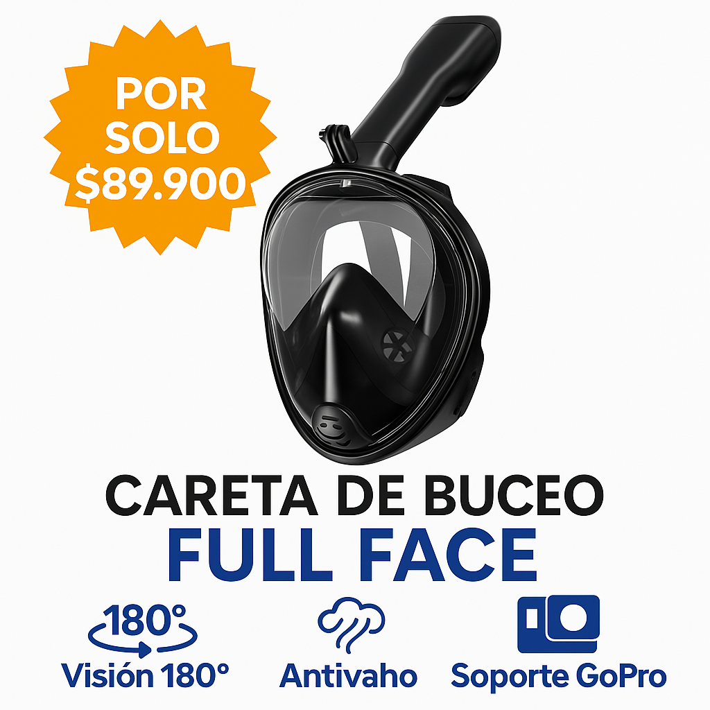 Mira el Mar como Nunca Antes – Visión 180° Real - CARETA DE BUCEO