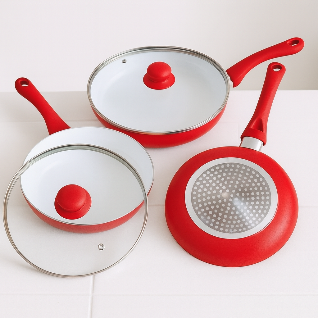 Set de Sartenes Antiadherente de Cerámica (5 piezas)