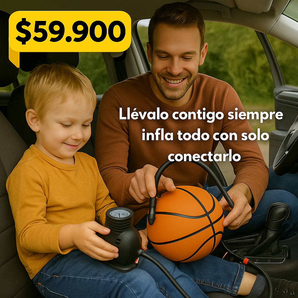 Mini Compresor Portátil 12V 300 PSI – Infla Llantas y Más en Minutos