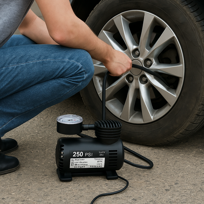 Mini Compresor Portátil 12V 300 PSI – Infla Llantas y Más en Minutos