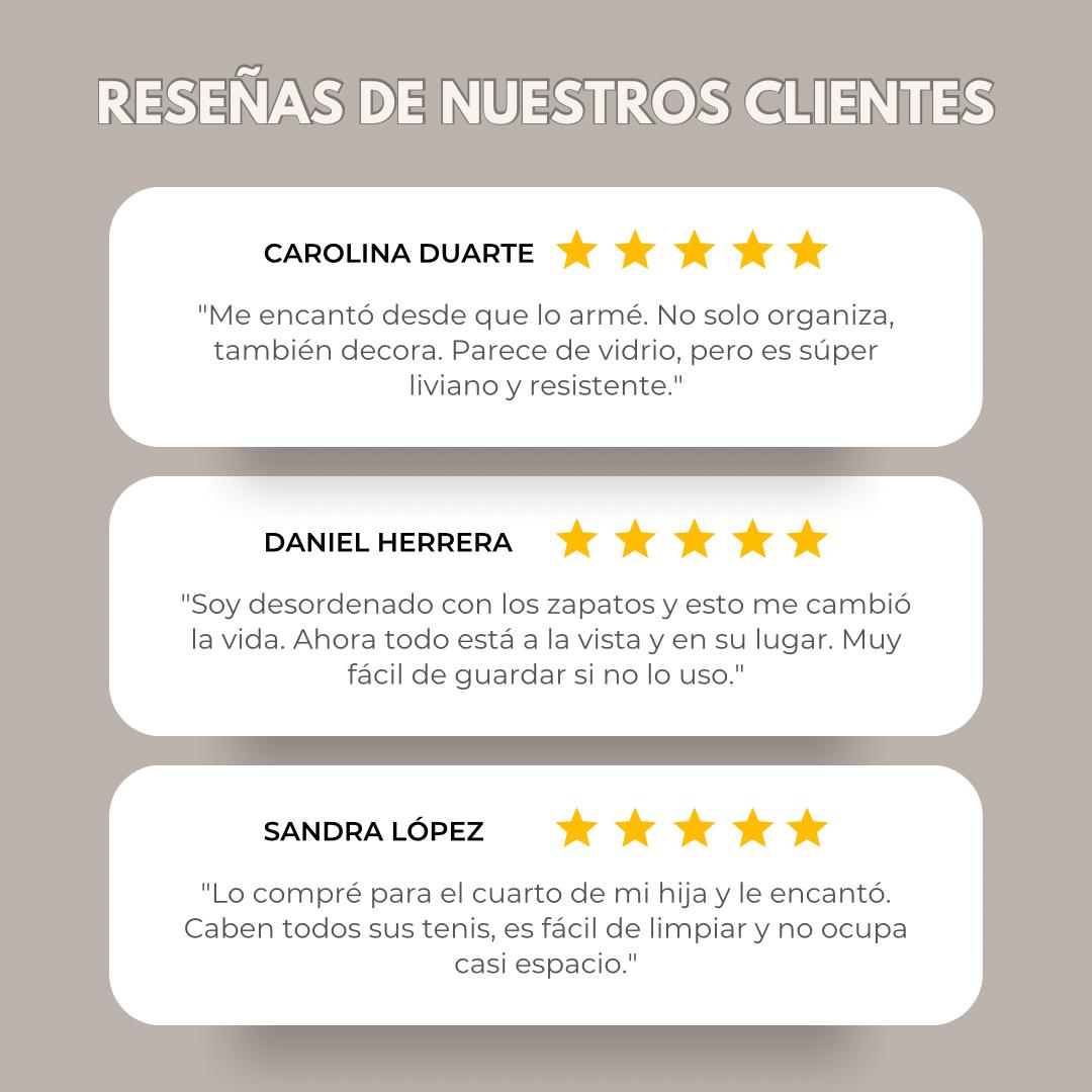 Practico Zapatero Plegable 6 Niveles en Acrílico